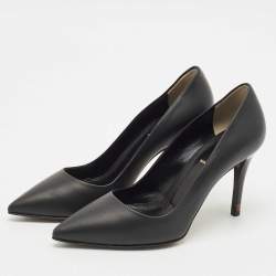 Fendi Black Leather Pointed Toe Pumps Size 35.5