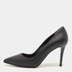 Fendi Black Leather Pointed Toe Pumps Size 35.5