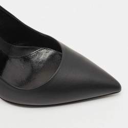 Fendi Black Leather Pointed Toe Pumps Size 35.5