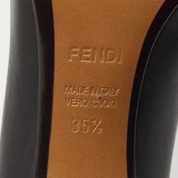 Fendi Black Leather Pointed Toe Pumps Size 35.5