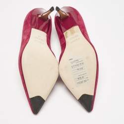 Fendi Magenta Pink Suede Pointed Toe Pumps Size 36