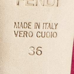 Fendi Magenta Pink Suede Pointed Toe Pumps Size 36