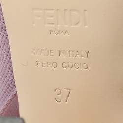 Fendi Multicolor Mesh And Canvas Colibri Slingback Pumps  Size 37