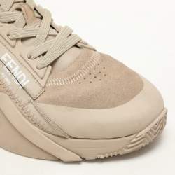 Fendi Beige Suede Flow Sneakers Size 37