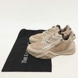 Fendi Beige Suede Flow Sneakers Size 37