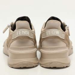 Fendi Beige Suede Flow Sneakers Size 37