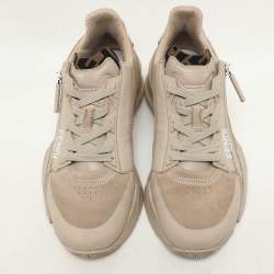 Fendi Beige Suede Flow Sneakers Size 37