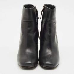 Fendi Black Leather Studded Ankle Boots Size 36