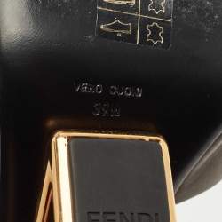 Fendi Brown Leather Fendi First Slide Sandals Size 39.5