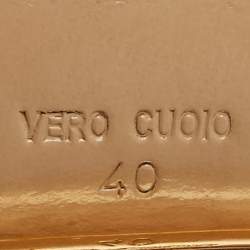 Pre Owned Fendi Brown Leather Fendi First Slingback Pumps Size 40