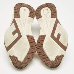Fendi Beige Mesh and Suede Flow Sneakers Size 38