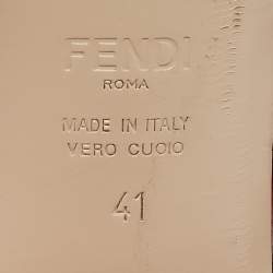 Fendi Multicolor Canvas and Mesh Colibri Slingback Pumps Size 41