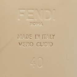 Fendi Black/Brown Zucca Mesh Colibri Heel Mules Size 40