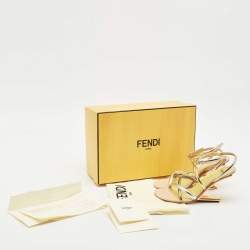 Fendi Metallic Multicolor Leather Fendi First Strappy Sandals Size 36