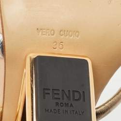 Fendi Metallic Multicolor Leather Fendi First Strappy Sandals Size 36
