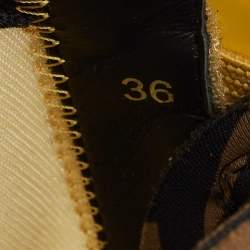 Fendi Yellow Mesh and Suede Flow Sneakers Size 36