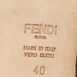 Fendi Multicolor Fabric Colibri Pointed Toe Slingback Pumps Size 40