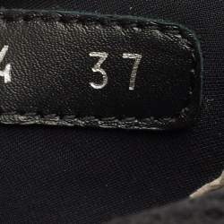 Pre Owned Fendi Black/Burgundy Mesh and Suede Pearl Technical Slip On Sneakers Size 37