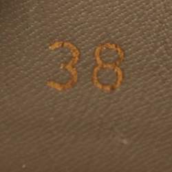 Pre Owned Fendi Grey Leather FF Logo Loafers Size 37.5