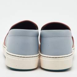 Pre Owned Fendi Multicolor Leather Monster Slip On Sneakers Size 40