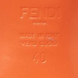 Pre Owned Fendi Tricolor Leather Chameleon T-Strap Sandals Size 40