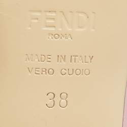 مملوكة مسبقًا Fendi Pink Ombre Mesh and Canvas Colibri Slingback Pumps Size 38