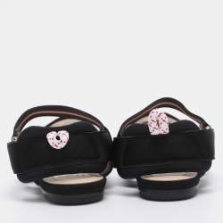 Pre Owned حذاء مسطح خلفي فنيدي شبك وجلد ملون زوكا مقاس 36