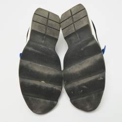 Pre Owned Fendi Black Knit Fabric Rockoko Slip On Sneakers Size 38