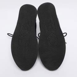 مملوكة مسبقًا Fendi Navy Blue Nylon FFreedom Low Top Sneakers Size 41