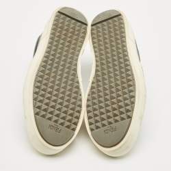 Pre Owned Fendi Multicolor Leather Studded Karlito Slip On Sneakers Size 37