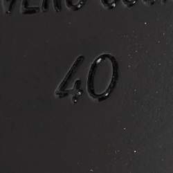 Pre Owned Fendi Black Leather Faux-Wrap Fendista Platform Ankle Booties Size 40