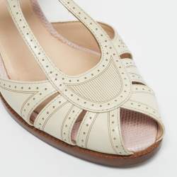 Pre Owned Fendi Tricolor Lizard Embossed and Leather Chameleon Ankle Strap Sandals Size 36.5