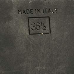 Pre Owned Fendi Multicolor Coated Canvas and Leather Mania Flat Slide Size 36.5