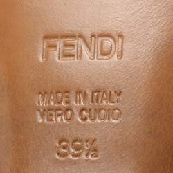 Pre Owned Fendi Old Rose Leather Fendista Platform Pumps Size 39.5