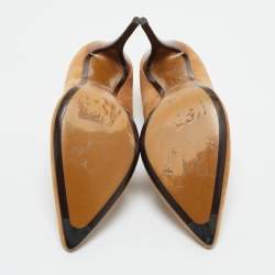 Pre Owned Fendi Brown Suede Pointed Toe Pumps Size 37