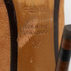 Pre Owned Fendi Brown Suede Pointed Toe Pumps Size 37