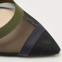 Pre Owned Fendi Multicolor Canvas and Leather Colibri Slingback Pumps Size 38