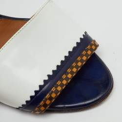 مملوكة مسبقًا Fendi Multicolor Leather Ankle Wrap Sandals Size 38