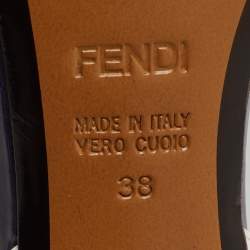 مملوكة مسبقًا Fendi Multicolor Leather Ankle Wrap Sandals Size 38