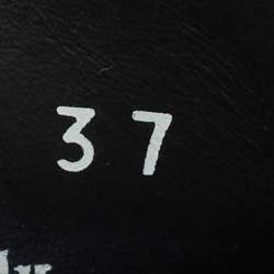 مملوكة مسبقًا Fendi Black Leather Monster Slip On Sneakers Size 37