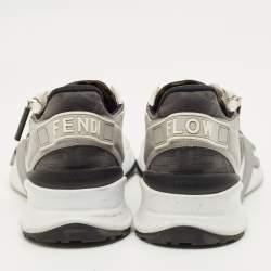 Pre Owned Fendi Multicolor Suede and Mesh Flow Low Top Sneakers Size 40