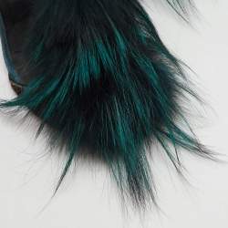 Pre Owned Fendi Multicolor Suede, Calf Hair and Mink Fur Ankle Strap Sandals Size 38