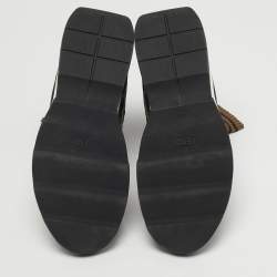 Pre Owned Fendi Brown/Black Zucca Knit Fabric Sock Sneakers Size 38