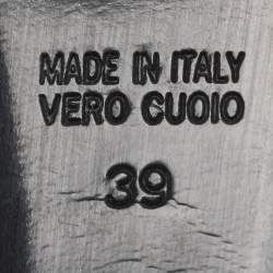 Pre Owned Fendi Fendista Bow Size 39 Black Leather Slingback Platform Pumps