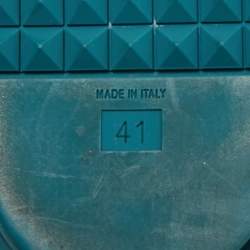 مملوكة مسبقًا Fendi Flowerland Size 41 Black/White Leather Criss Cross Slide Sandals