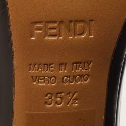 Pre Owned Fendi Size 35.5 Multicolor Leather Ankle Strap Sandals