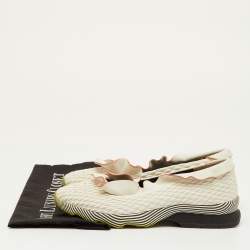 مملوكة مسبقًا حذاء رياضي فندي جلد بكسرات أوف وايت سليب أون مقاس 37