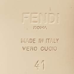 مملوكة مسبقًا حذاء كعب عالي فندي متعدد الألوان قماش وشبكة كوليبري مقاس 41