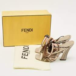 مملوكة مسبقًا Fendi Evie Size 39 Multicolor Mesh and Neoprene Ankle Strap Sandals