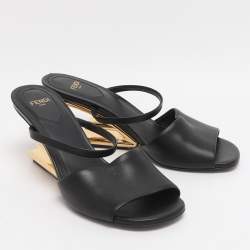 مملوكة مسبقًا حذاء فيندي فيندي فيرست جلد أسود مقاس 36.5